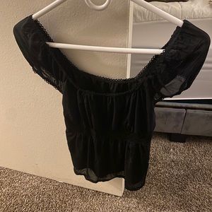 black flowy top